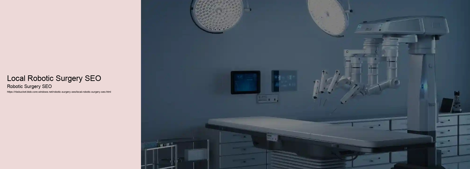 Local Robotic Surgery SEO